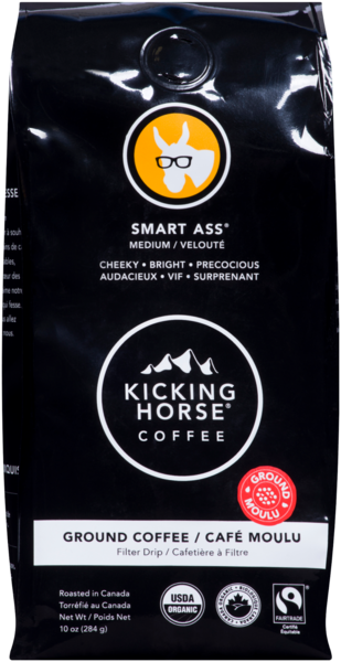 Kicking Horse Coffee Smart Ass Café Moulu Cafetière à Filtre Velouté 284 g
