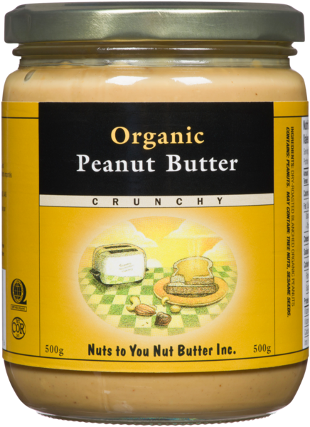 Nuts to You Nut Butter Beurre d'Arachides Biologiques Croquant 500 g