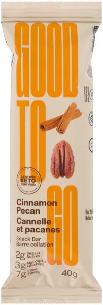 Good to Go Barre Collation Cannelle et Pacanes 40 g