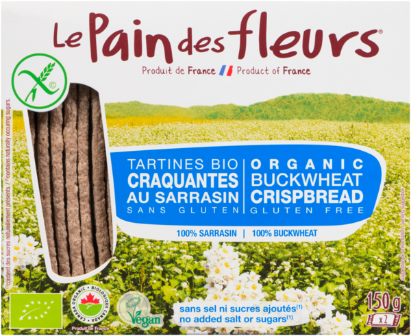 Le Pain des Fleurs Tartines Bio Craquantes au Sarrasin 150 g