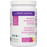 New Chapter Poudre de Magnésium pour Femmes +Cerise Acide Framboise Citron