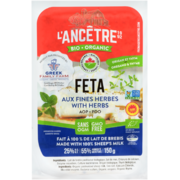 L'Ancêtre Feta with Herbs Organic 25% M.F. 150 g