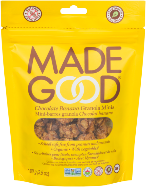 Made Good Mini-Barres Granola Chocolat Banane 100 g