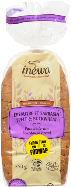 Inéwa Boulangerie Alternative Pain au Levain Épeautre et Sarrasin Biologique 550 g