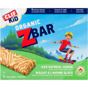 Clif Kid Zbar Iced Oatmeal Cookie 5 Baked Whole Grain Energy Snack Bars x 36 g