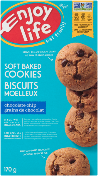 Enjoy Life Biscuits Moelleux Grains de Chocolat 170 g