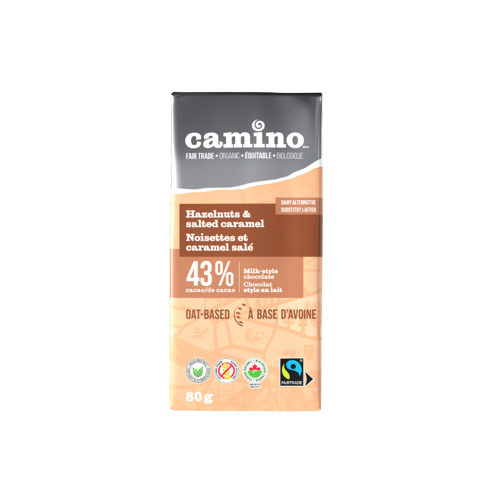 Camino Tablette de chocolat style au lait noisettes et caramel salé