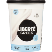 Liberté Greek Yogourt Plain 2 % M.F. Large Size 1 kg