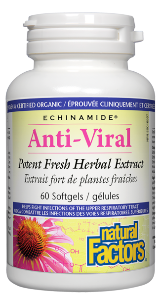 Natural Factors Anti-Viral Extrait fort de plantes fraîches   60 gélules