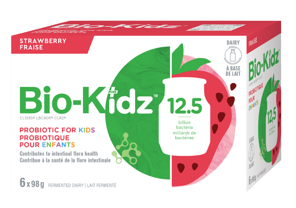 Bio-K+ Probiotique à boire à base de lait - Bio-KidZ Fraise - 6 pots
