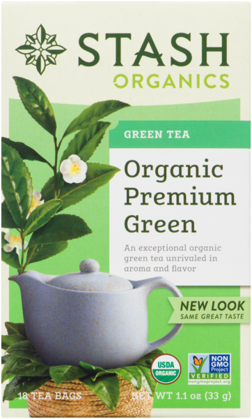Stash Organics Thé Vert de Qualité Biologique 18 Sachets 33 g