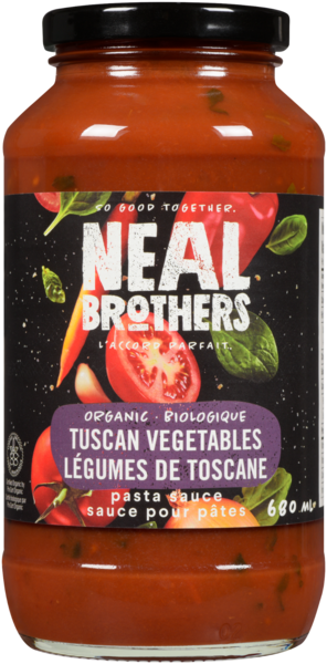 Neal Brothers Sauce pour Pâtes Légumes de Toscane Biologique 680 ml