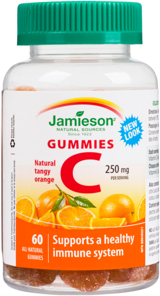 Jamieson Gummies C 250 mg 60 Gummies Tout Naturels