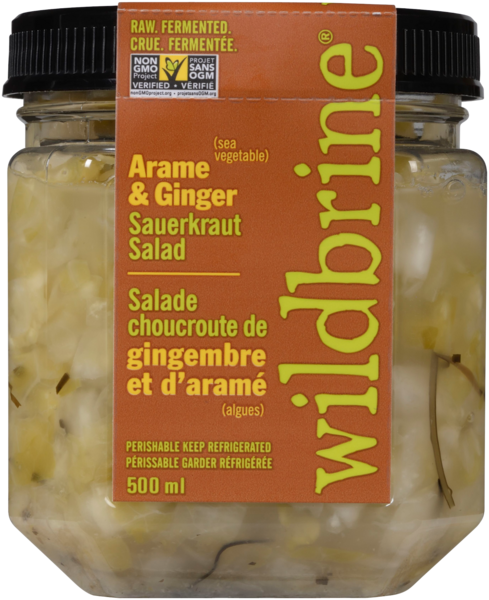 Wildbrine Salade Choucroute de Gingembre et d'Aramé (Algues) 500 ml