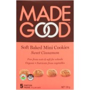 Made Good Soft Baked Mini Cookies Sweet Cinnamon 5 Portion Packs x 24 g (120 g)