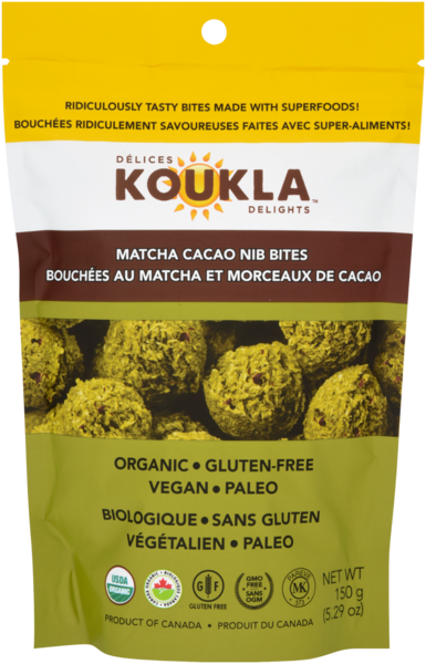 Délices Koukla Bouchées au Matcha et Morceaux de Cacao 150 g