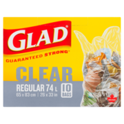 Glad Easy Tie Garbage Bags Clear