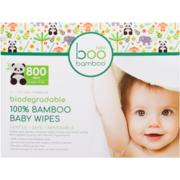 Boo Bamboo Baby Serviettes pour Bébé Faites de 100% Bambou Biodégradables 800 Lingettes