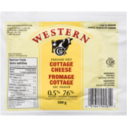 Western Pressed Dry Cottage Cheese 0.5% M.F. 500 g