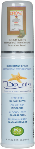 Dr. Mist Déodorant Vaporisateur Sans Parfum 75 ml