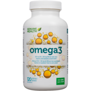 Genuine Health Omega3+, Omega Fish Oil Supplement, 360mg EPA, 240mg DHA, Non GMO, 120 Softgels