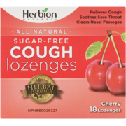 Herbion Naturals Cough Lozenges Sugar-Free Cherry 18 Lozenges