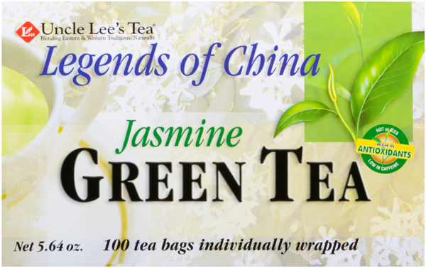 Uncle Lee's Tea Légendes de Chine Thé Vert Jasmin 100 Sachets Emballés Individuellement 160 g