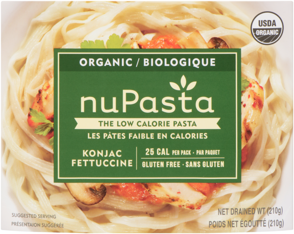 NuPasta les Pâtes Faible en Calories Biologique Konjac Fettuccine 210 g