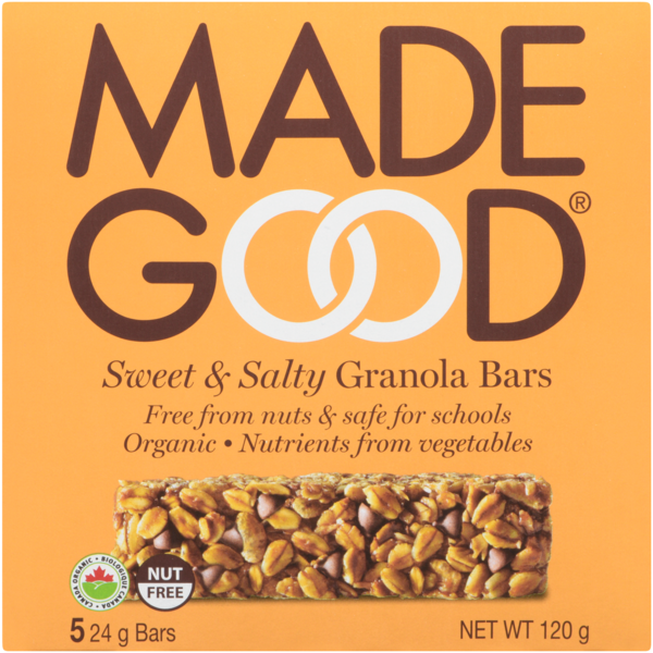 Made Good Barres Granola Sucrées-Salées 5 Barres x 24 g (120 g)