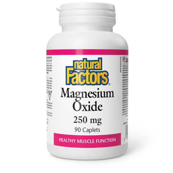 Natural Factors Magnésium Oxyde  250 mg  90 caplets