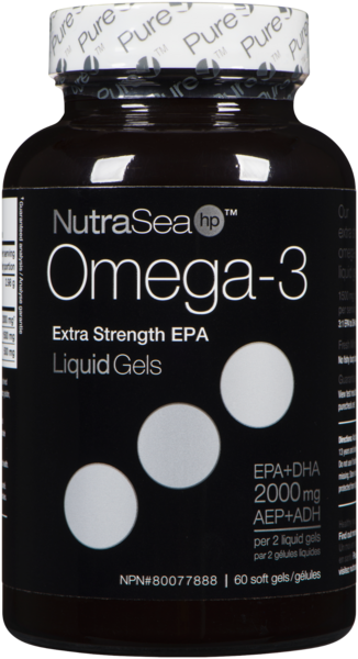 NutraSea hp Liquid Gels Omega-3 Extra Strength EPA 60 Gélules