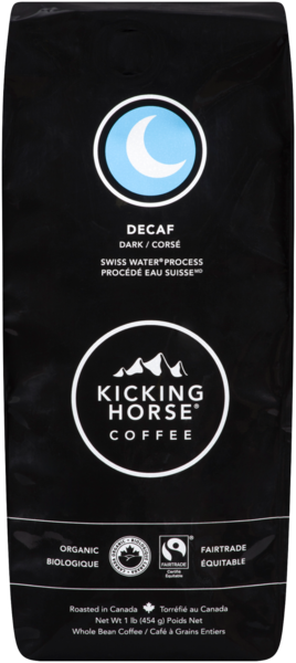 Kicking Horse Coffee Decaf Café à Grains Entiers Corsé 454 g