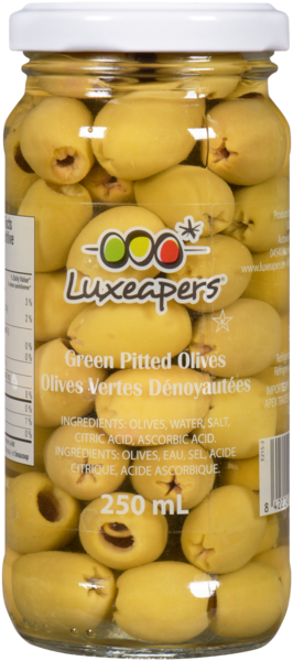 Luxeapers Olives Vertes Dénoyautées 250 ml