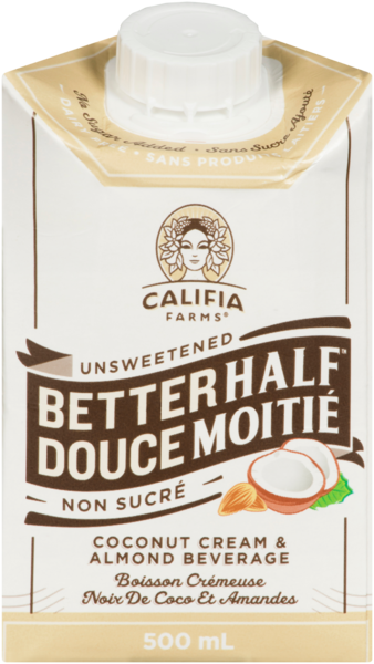 Califia Farms Better Half Coconut Cream & Almond Beverage Unsweetened 500 ml