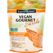 Earth Island Vegan Gourmet Non-Dairy Cheese Shreds Cheddar Flavour 227 g