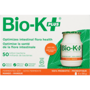 Bio-K+ Probiotique à boire végétalien - Mangue - 6 pots