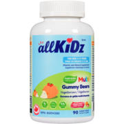 allKiDz Multi Gummy Bears for Kids 4-13 Years Mixed Fruits 90 Gummy Bears