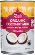 Cha's Organics Lait de Coco Biologique 400 ml
