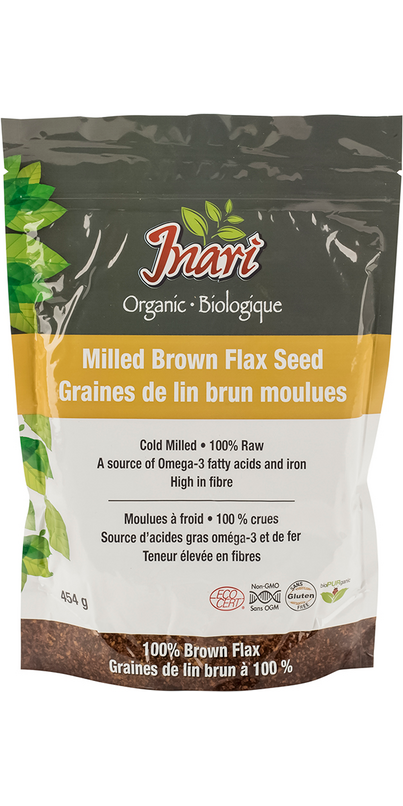 Graines de lin brun moulues à froid biologiques 454g