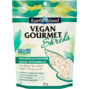 Earth Island Vegan Gourmet Non-Dairy Cheese Shreds Mozzarella Flavour 227 g