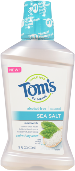 Tom's of Maine Mouthwash Sea Salt Refreshing Mint 473 ml