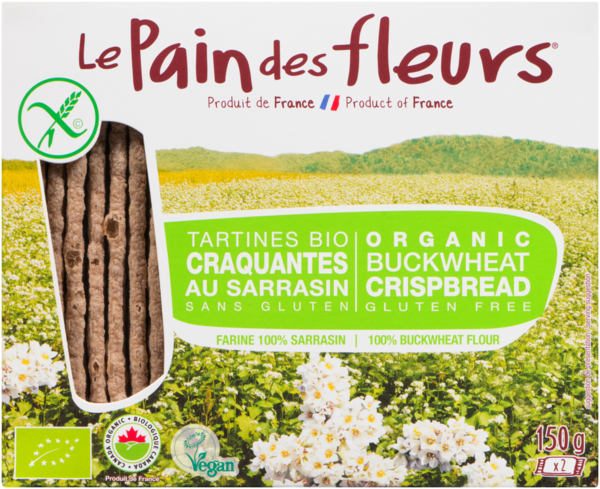 Le Pain des Fleurs Tartines Bio Craquantes au Sarrasin 150 g