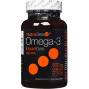 NutraSea DHA Omega-3 Liquid Gels 60 Soft Gels