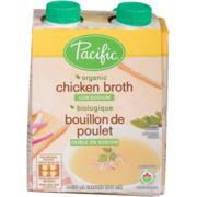 Pacific Foods Bouillon de Poulet Faible Teneur en Sodium Biologique 4 Boîtes x 236 ml (944 ml)