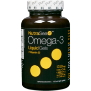 NutraSea +D Omega-3 Liquid Gels +Vitamin D 100 Gélules