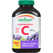 Jamieson Chewable C Natural Sweet Grape 500 mg 100+20 Tablets