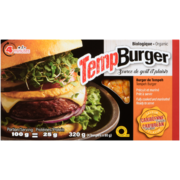 Tempehine TempBurger Tempeh Burger Caribbean Smoked Flavor Organic 4 Burgers x 80 g (320 g)