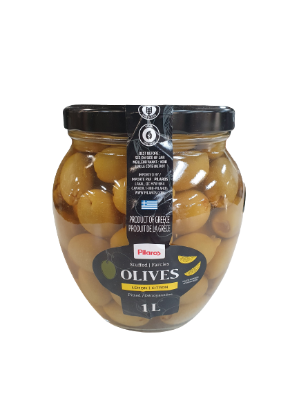 Pilaros Olives vertes farcies au zeste de citron