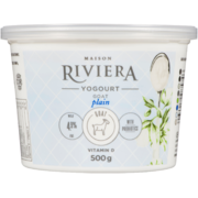 Maison Riviera Yogourt Goat Plain 4.9% Milk Fat 500 g