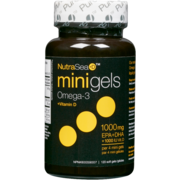 NutraSea +D MiniGels Omega-3 +Vitamin D 120 Soft Gels